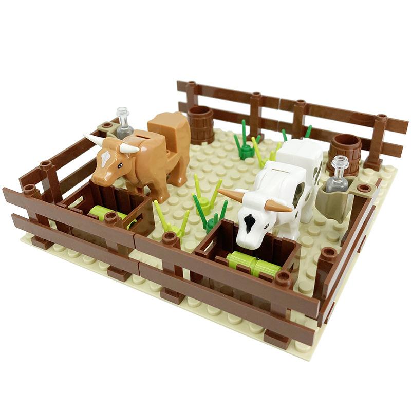 MOC Bauernhof-Szene-Bausteinset, Haus- und Gartenbausteine ¨C Montageteile