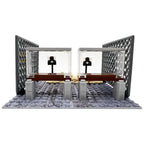 MOC Military Base Scene, Sentry Post and Shooting Range Set, DIY Assembled Small Particle Building Block Scene