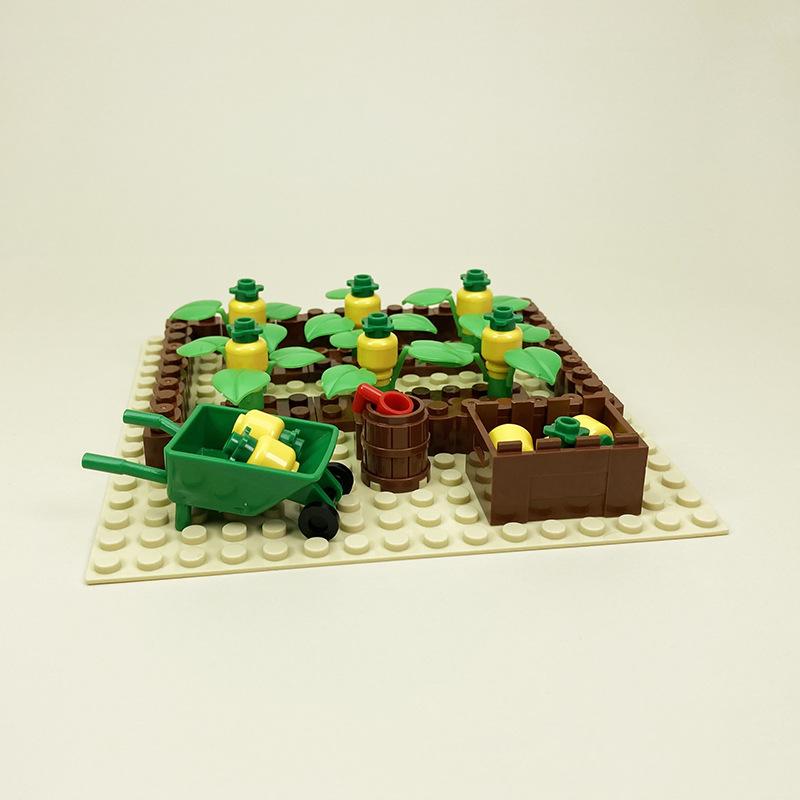 MOC Bauernhof-Szene-Bausteinset, Haus- und Gartenbausteine ¨C Montageteile