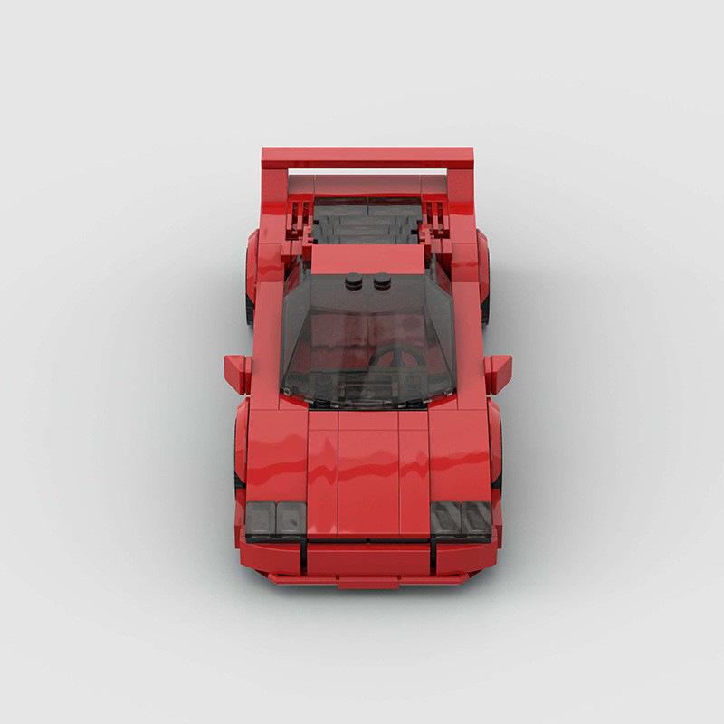 Racing Car Model Kits - F40, A Set Of Small-Particle Compatible Building Blocks, A Creative And Educational Building Toy