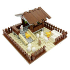 MOC Bauernhof-Szene-Bausteinset, Haus- und Gartenbausteine ¨C Montageteile