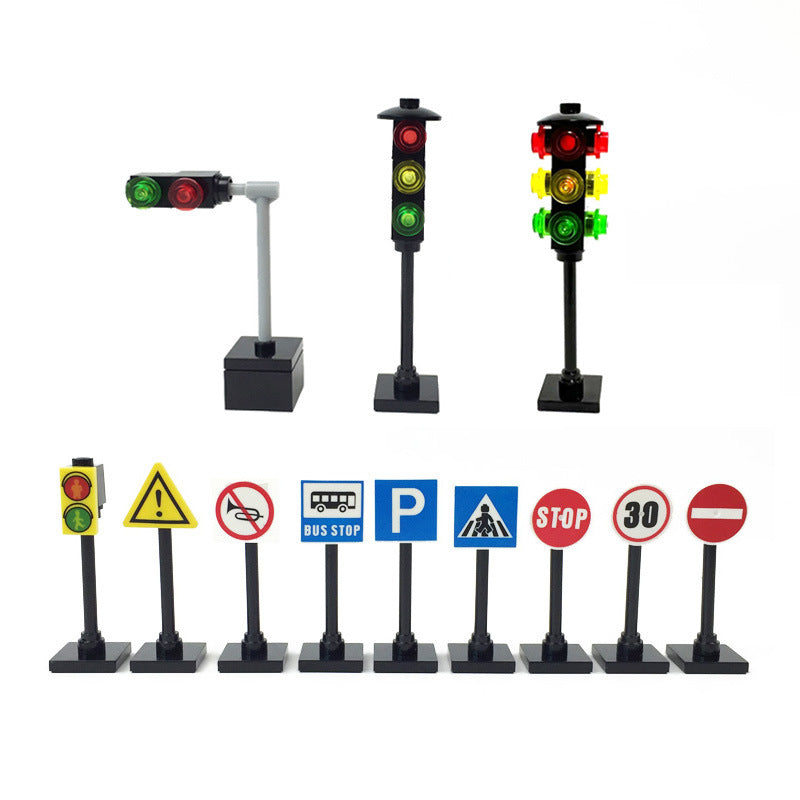 Train Track Scene, Small Particle Building Block Track Accessories, DIY Train Track Tunnel Waiting Shelter Set
