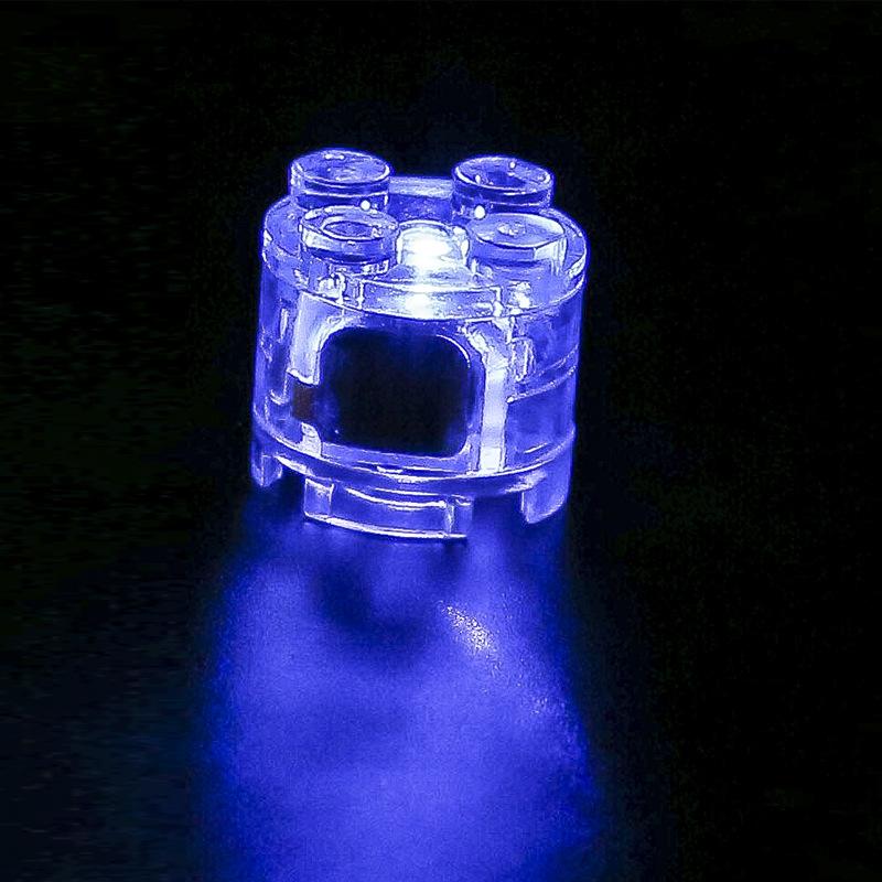 2*2 Circular Building Block Lamp, Compatible With Small Particle Building Block Parts, Led Light Multi-Color Flashing Toy Accessories