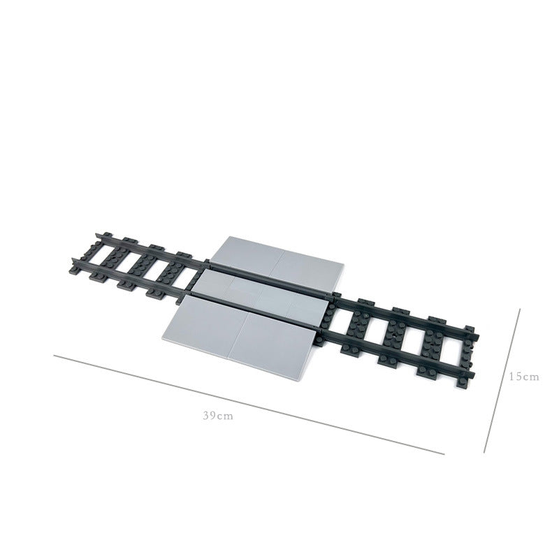 Train Track Scene, Small Particle Building Block Track Accessories, DIY Train Track Tunnel Waiting Shelter Set