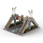 Moc Compatible Small-Particle Building Blocks, City Street Scene Building Block Set, Road Base Plate Street Scene Highway Plate Parts
