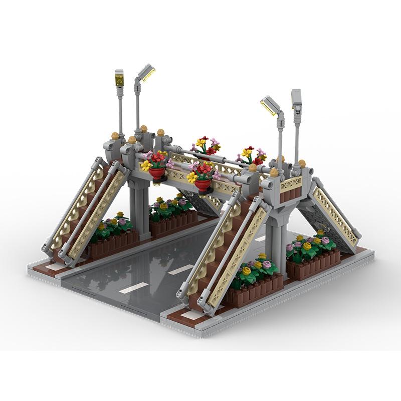 Moc Compatible Small-Particle Building Blocks, City Street Scene Building Block Set, Road Base Plate Street Scene Highway Plate Parts