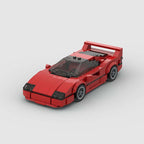 Racing Car Model Kits - F40, A Set Of Small-Particle Compatible Building Blocks, A Creative And Educational Building Toy