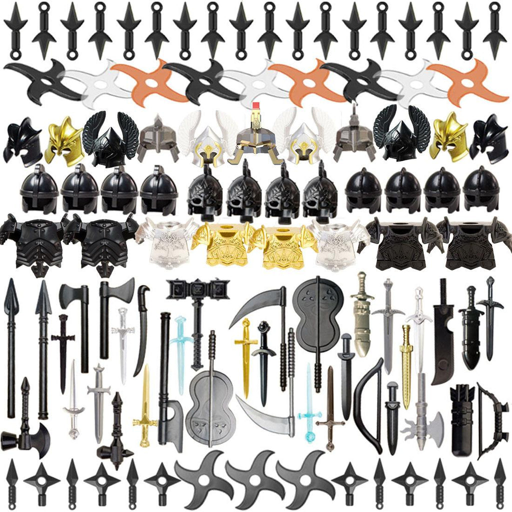 Compatible With Plastic Building Figures Accessories, Military Armor, Helmet Building Blocks, Weapon and Protective Equipment Sets