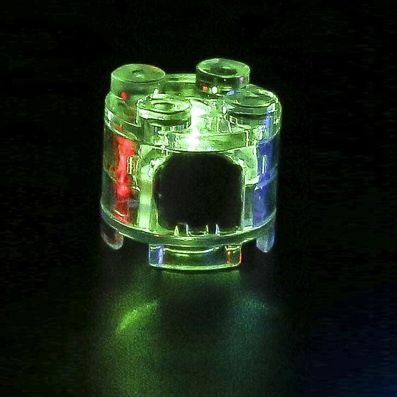 2*2 Circular Building Block Lamp, Compatible With Small Particle Building Block Parts, Led Light Multi-Color Flashing Toy Accessories