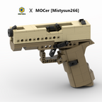 Glock 43X Soft-Launch Brick Model, Building Blocks Toys Gun Sets - GOBRICKS x MOCERS Collaboration Brick Zone - SKU - OurGobricks