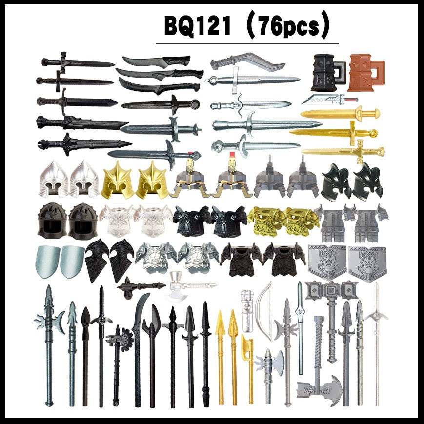 Compatible With Plastic Building Figures Accessories, Military Armor, Helmet Building Blocks, Weapon and Protective Equipment Sets