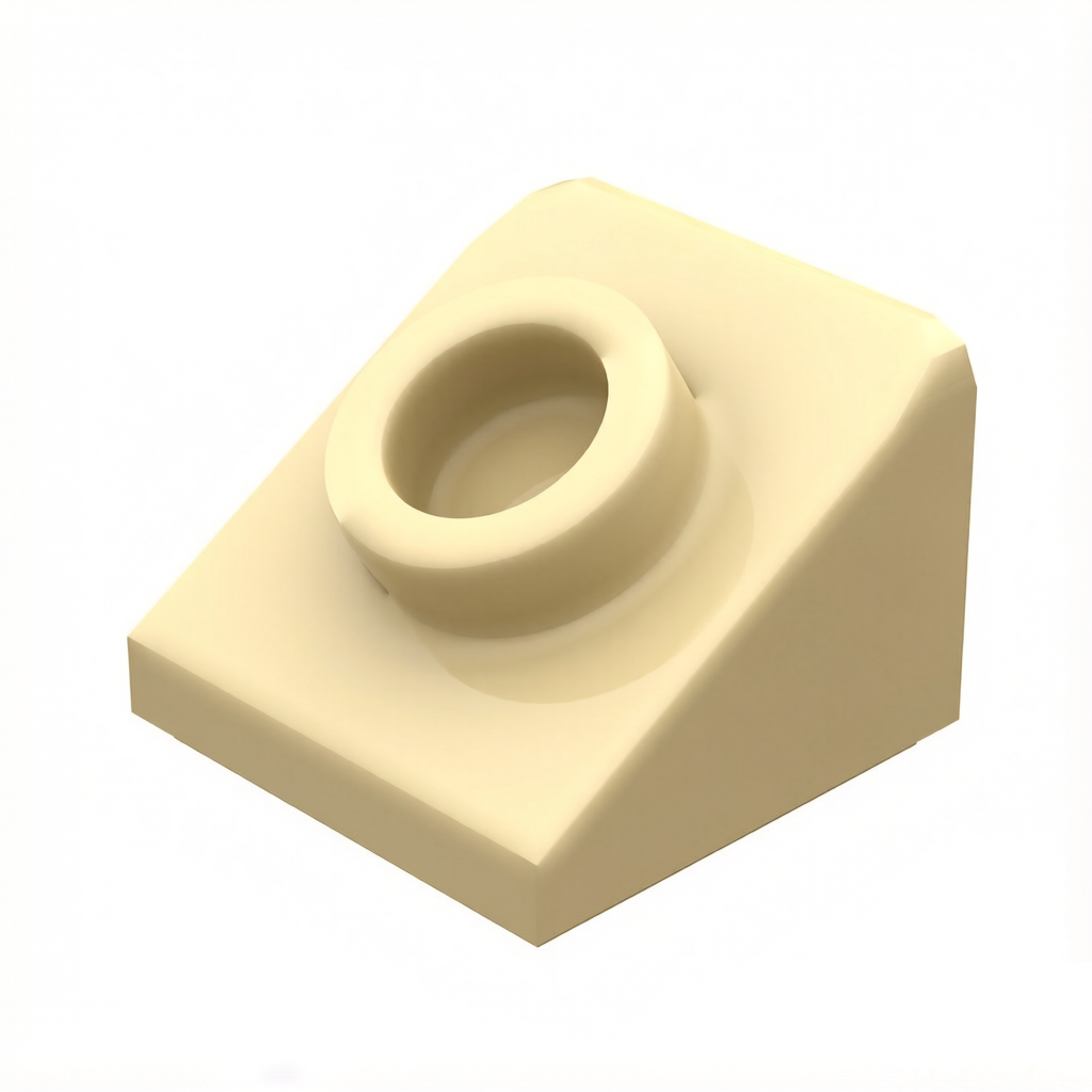 kf-0158 Small-scale 1x1x2/3 Sloped Brick with Stud (Special MOC Part/Accessory), 100g (approx. 458 pieces), Non-GoBricks brand