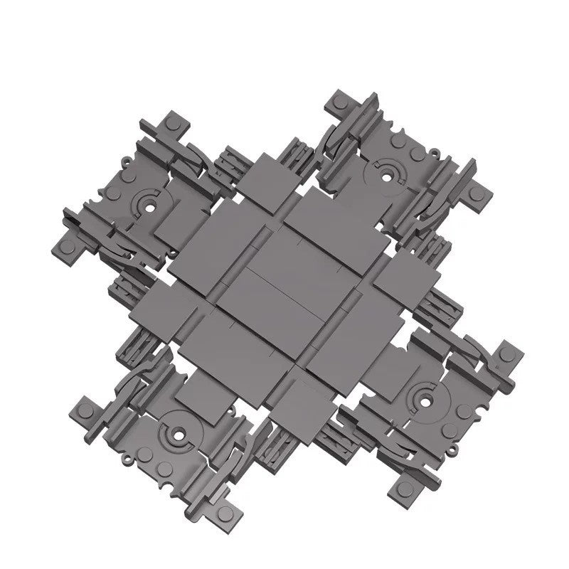 Train Track Scene, Small Particle Building Block Track Accessories, DIY Train Track Tunnel Waiting Shelter Set