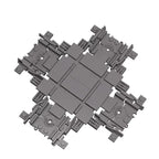 Train Track Scene, Small Particle Building Block Track Accessories, DIY Train Track Tunnel Waiting Shelter Set