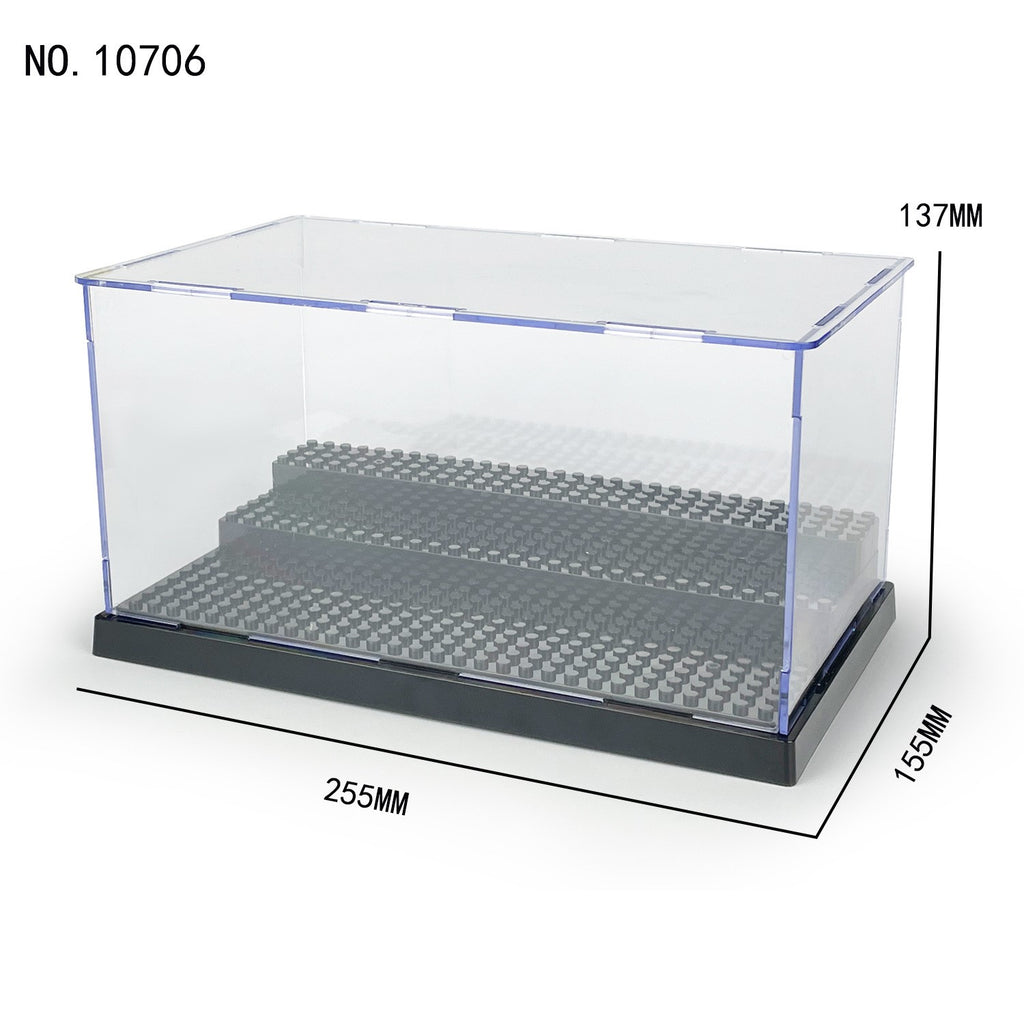 Acrylic Stepped Display Stand, Acrylic Bricks Figures Display Box