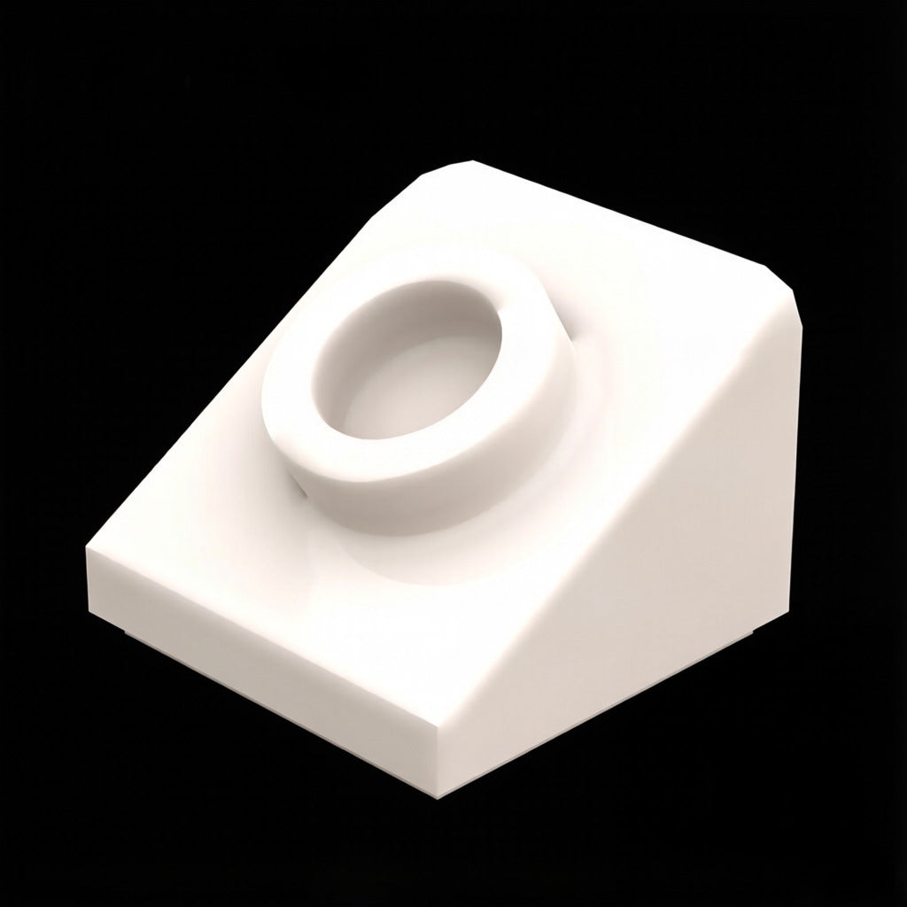 kf-0158 Small-scale 1x1x2/3 Sloped Brick with Stud (Special MOC Part/Accessory), 100g (approx. 458 pieces), Non-GoBricks brand