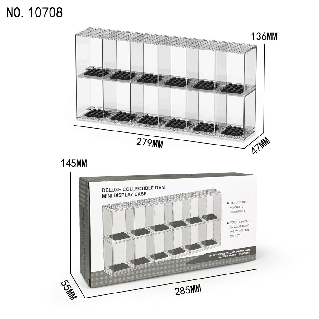 Acrylic Stepped Display Stand, Acrylic Bricks Figures Display Box