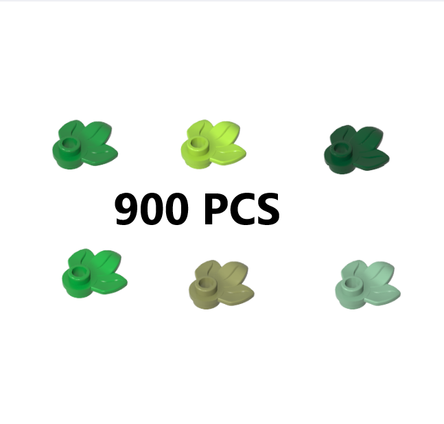 Plant, Plate 1 x 1 Round with 3 Leaves x900PCS #32607	